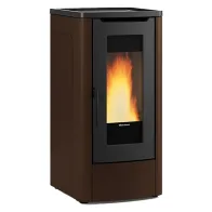 STUFA A PELLET 'DAHIANA VFS' 10 kW - colore bordeaux