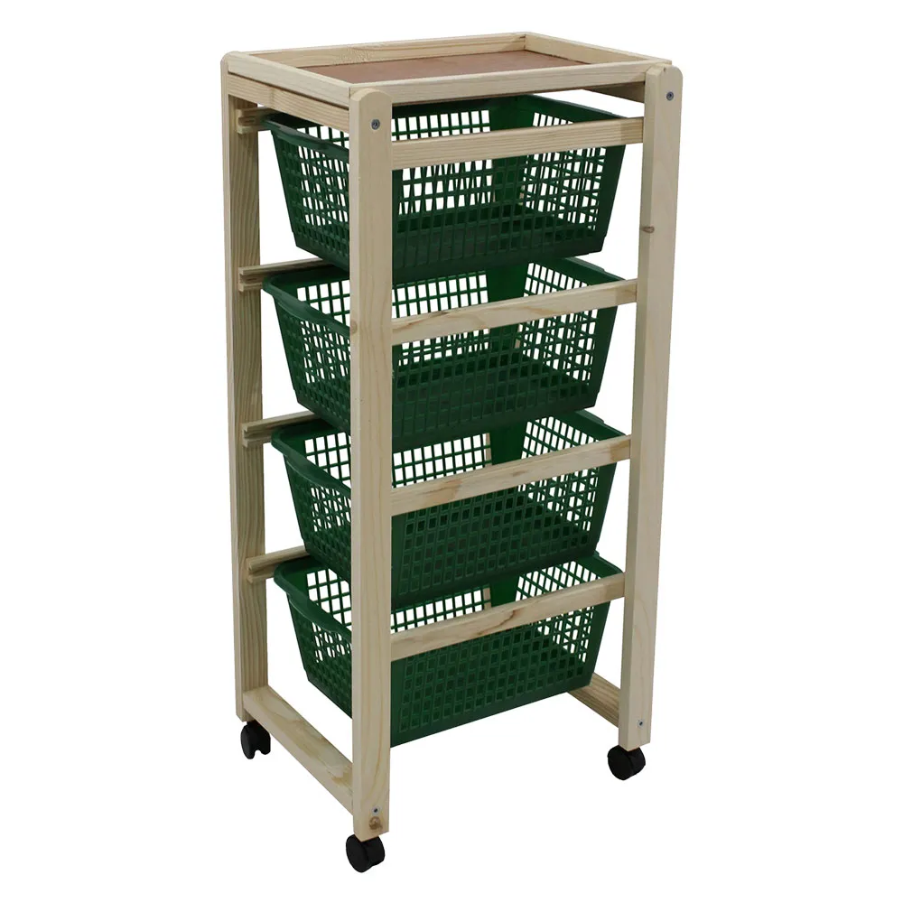 CARRELLO DA CUCINA CON CESTELLI colore naturale CARRELLO DA CUCINA CON CESTELLI colore naturale