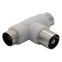 ADATTATORE PARTITORE TV A 'T' 2 spine / 1 presa - busta append.