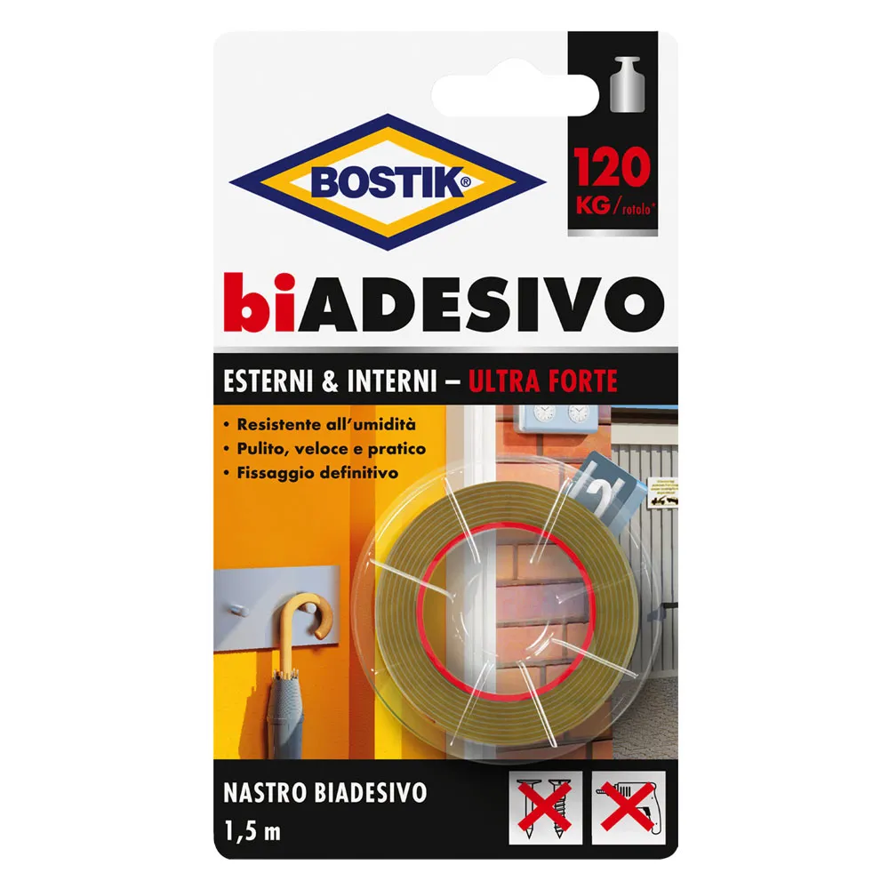 NASTRO BIADESIVO IN SCHIUMA PER ESTERNI/INTERNI mm. 19 x 1 NASTRO BIADESIVO IN SCHIUMA PER ESTERNI/INTERNI mm. 19 x 1