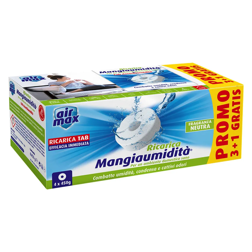 RICARICA ASSORBIUMIDITA' 'AIR MAX' 4 x 450 gr. - lavanda RICARICA ASSORBIUMIDITA' 'AIR MAX' 4 x 450 gr. - lavanda