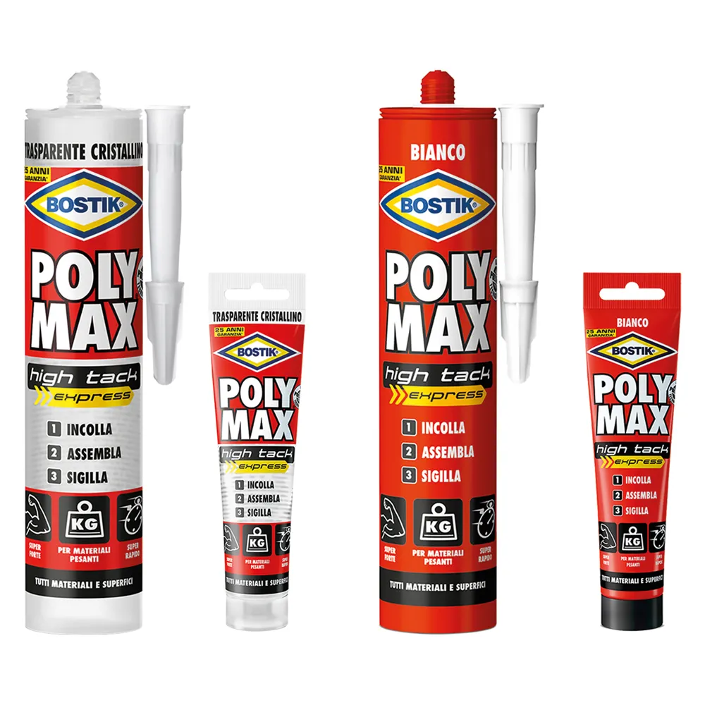 ADESIVO SIGILLANTE UNIVERSALE 'POLY MAX' HTE gr. 440 - bianco ADESIVO SIGILLANTE UNIVERSALE 'POLY MAX' HTE gr. 440 - bianco