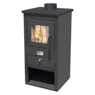 STUFA A LEGNA 'ATHENA' 13 kW - colore nero