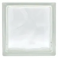 MATTONE IN VETROCAMERA ONDULATO cm 19 x 19 x 8 - rosso