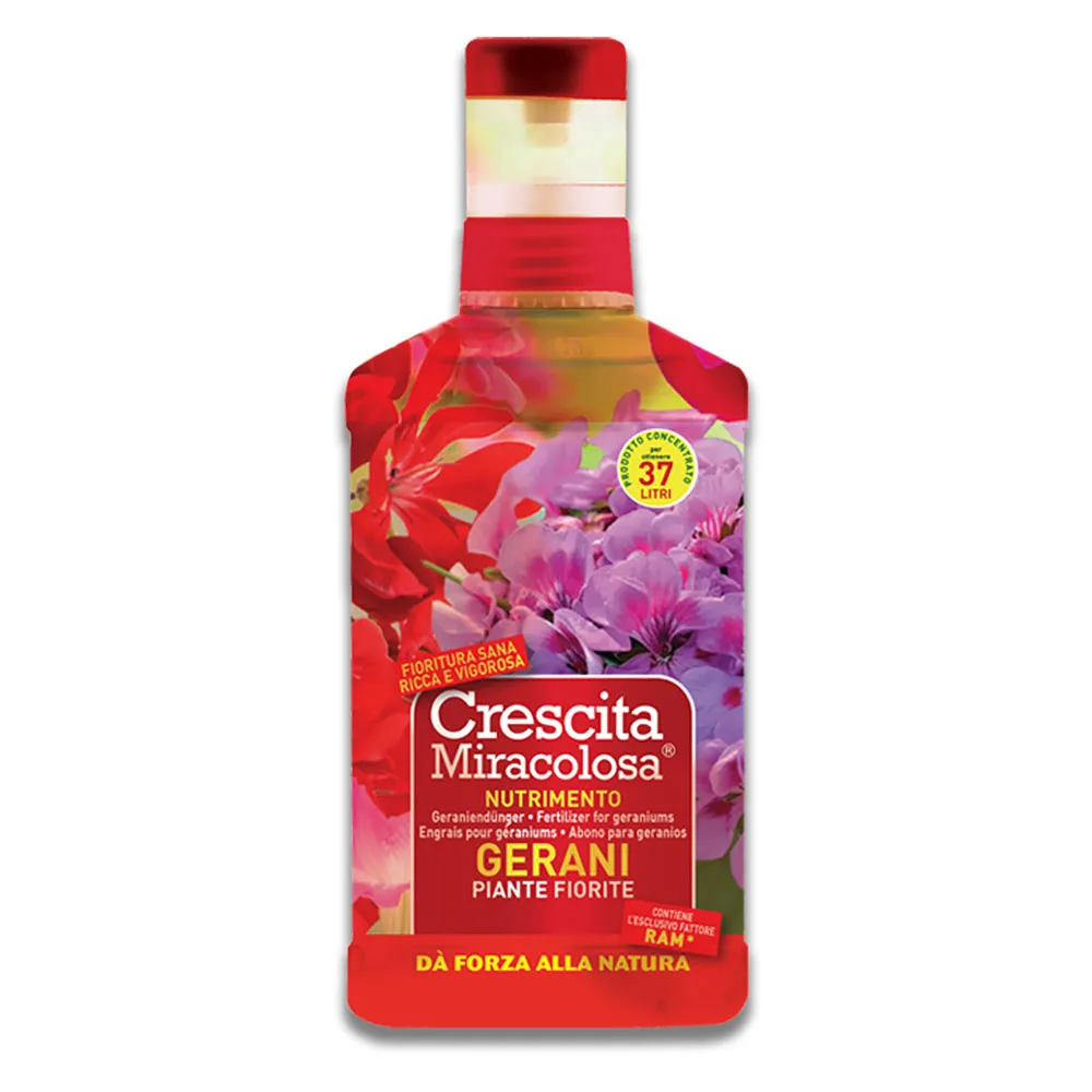 CONCIME LIQUIDO 'GERANI E PIANTE FIORITE' ml 750 CONCIME LIQUIDO 'GERANI E PIANTE FIORITE' ml 750