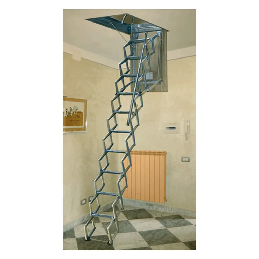 SCALA A PANTOGRAFO A SOFFITTO cm 70 x 110 x H mt 3 - 11 gr. SCALA A PANTOGRAFO A SOFFITTO cm 70 x 110 x H mt 3 - 11 gr.