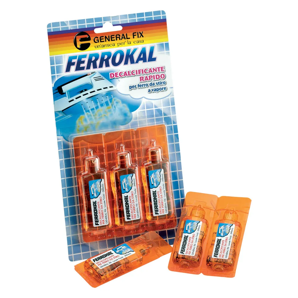 DECALCIFICANTE FERRI DA STIRO 'FERROKAL' 3 flaconi da 20 ml DECALCIFICANTE FERRI DA STIRO 'FERROKAL' 3 flaconi da 20 ml