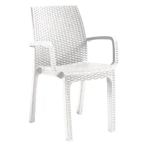 SEDIA IN POLIPROPILENE 'VERONA ARMCHAIR' bianco