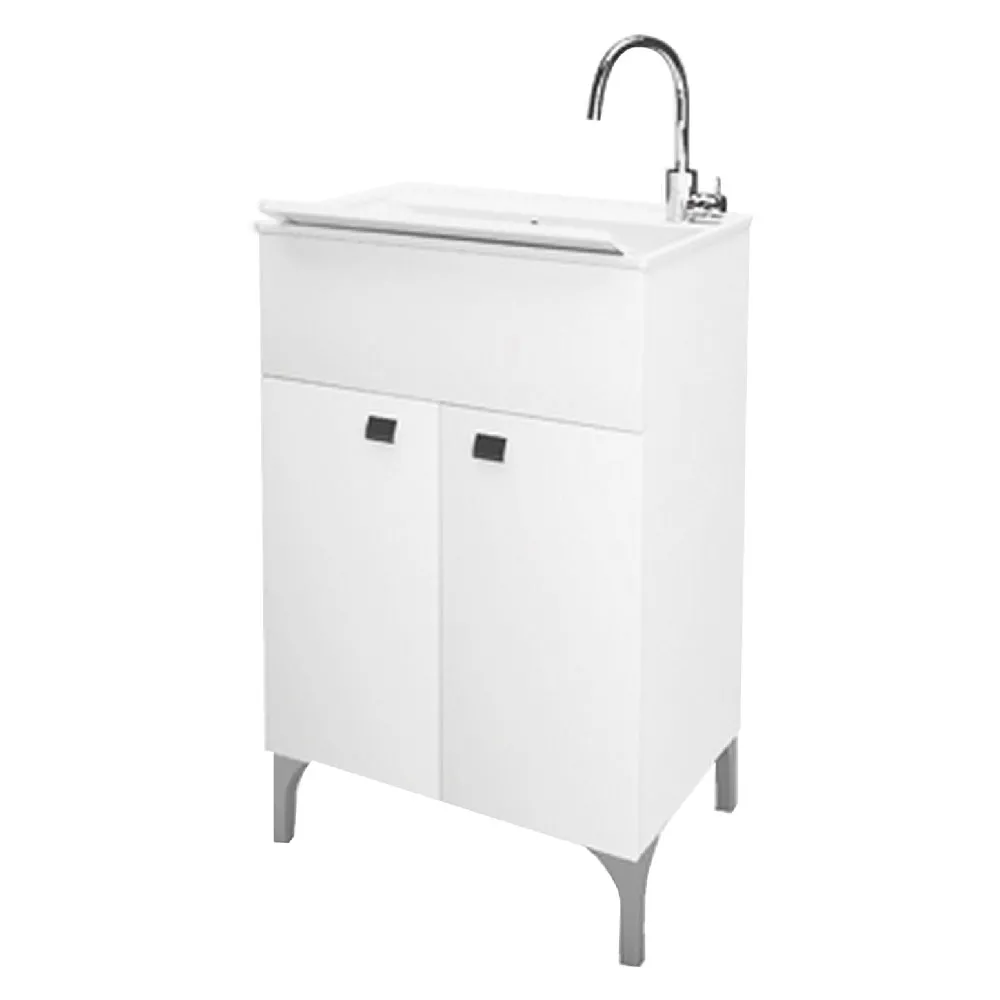 MOBILE LAVATOIO ANTA DOPPIA cm 50 x 50 x h.83 - bianco lucido MOBILE LAVATOIO ANTA DOPPIA cm 50 x 50 x h.83 - bianco lucido