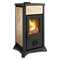 STUFA A LEGNA 'GEMMA' 6 kW - colore liberty panna