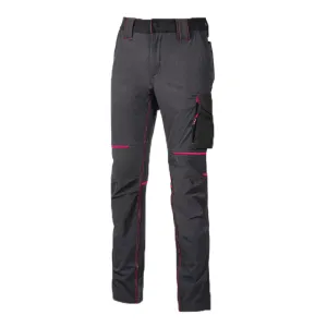 PANTALONE DA LAVORO 'WORLD LADY' S - colore grey fucsia