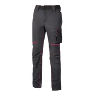 PANTALONE DA LAVORO 'WORLD LADY' L - colore grey fucsia