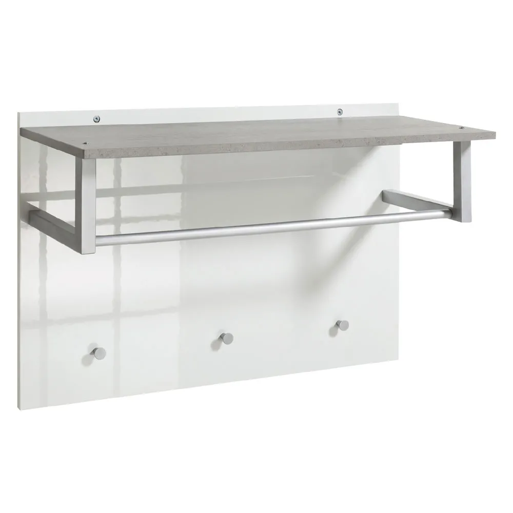 PENSILE INGRESSO APPENDIABITI LINEA 'GALAVERNA' cm. 36 x 90 x h.60 - cemento/bianco PENSILE INGRESSO APPENDIABITI LINEA 'GALAVERNA' cm. 36 x 90 x h.60 - cemento/bianco