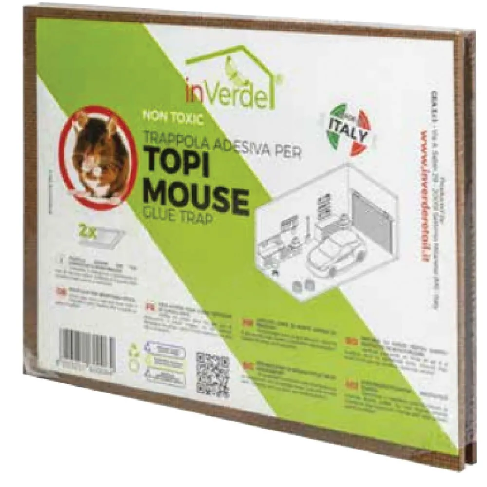 TRAPPOLA ADESIVA PER RODITORI 2 tavolette cm 14 x 19 TRAPPOLA ADESIVA PER RODITORI 2 tavolette cm 14 x 19