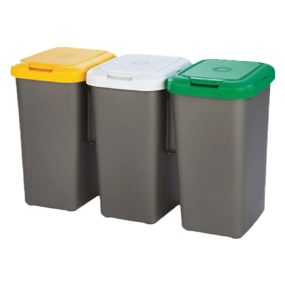 PATTUMIERA RACCOLTA DIFFERENZIATA SET 'TRIO' 25 lt. cm 78