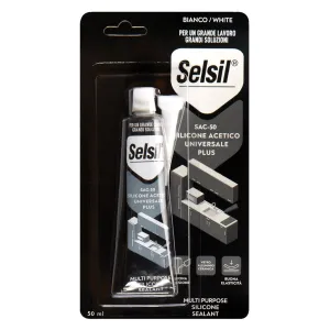 SILICONE ACETICO UNIVERSALE 'SAC 100' bianco ml 50 - (ral 9010) tubetto
