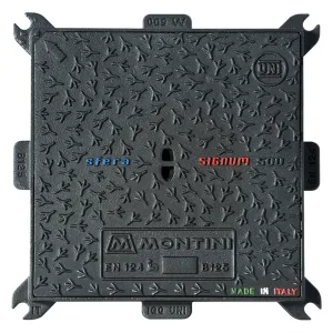 CHIUSINO IN GHISA CLASSE B125 SIGNUM - 40 x 40 - Kg 11