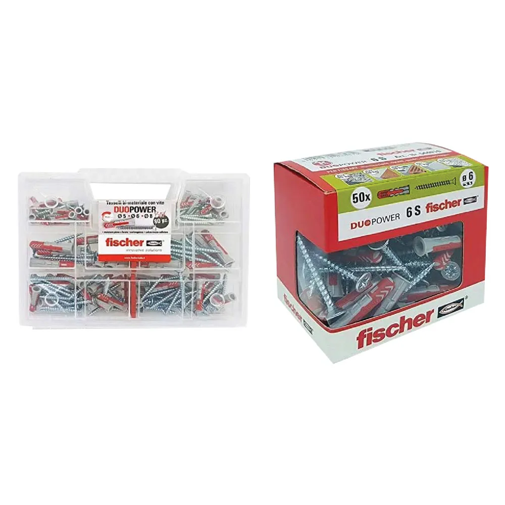 TASSELLO CON VITE 'DUOPOWER' IN SET set 80 pezzi TASSELLO CON VITE 'DUOPOWER' IN SET set 80 pezzi