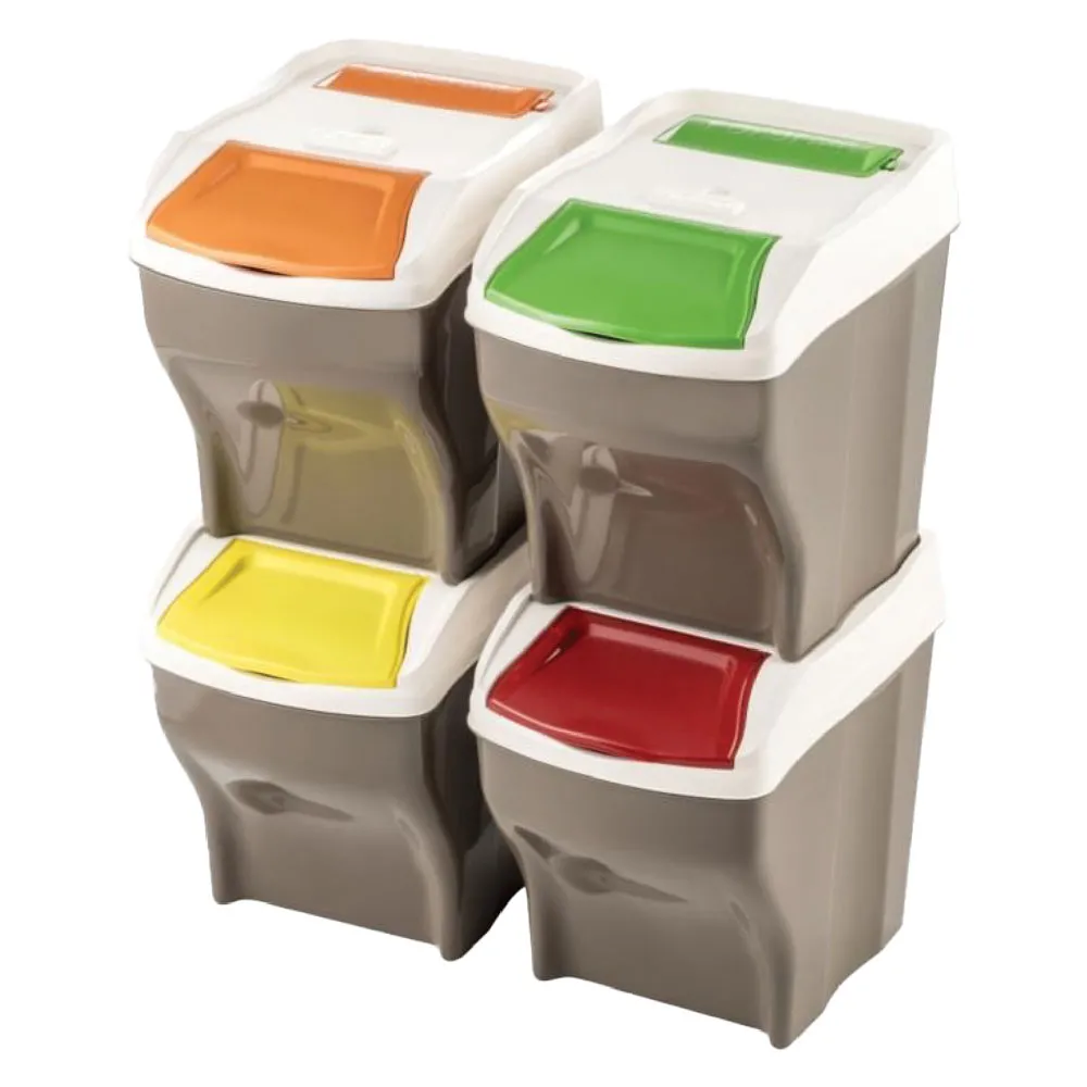 PATTUMIERA RACCOLTA DIFFERENZIATA SET 'POKER PLUS' 27 lt. cm 30 x 40 x 37 PATTUMIERA RACCOLTA DIFFERENZIATA SET 'POKER PLUS' 27 lt. cm 30 x 40 x 37