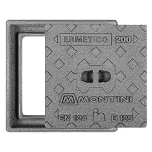 CHIUSINO IN GHISA B125 ERMETICO - cm 20 x 20 - Kg  5