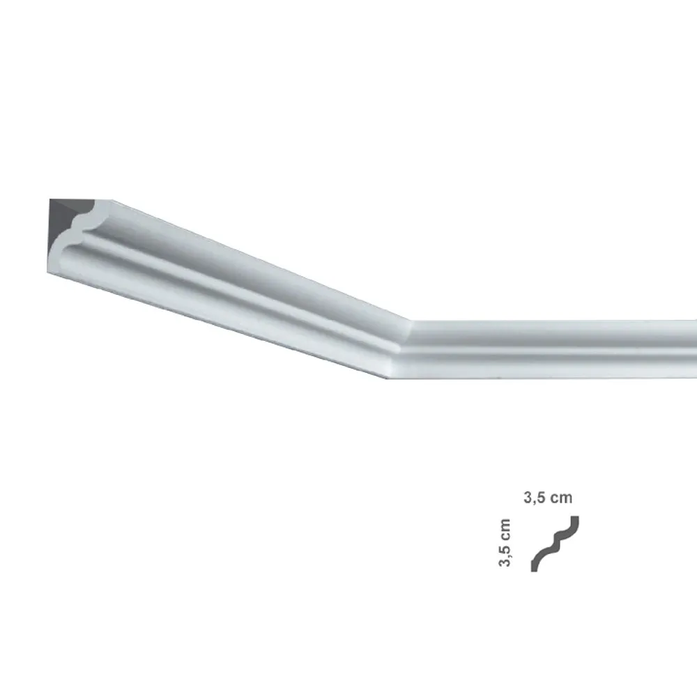 CORNICE DECORATIVA PER SOFFITTO mod. I836 - mm 35 x 35 CORNICE DECORATIVA PER SOFFITTO mod. I836 - mm 35 x 35