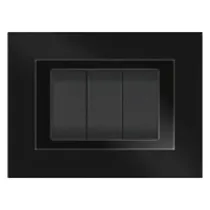 PLACCA COLORE NERO 'ELITE' 3 posti - 5703/AB
