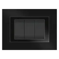PLACCA COLORE NERO 'ELITE' 3 posti - 5703/AB