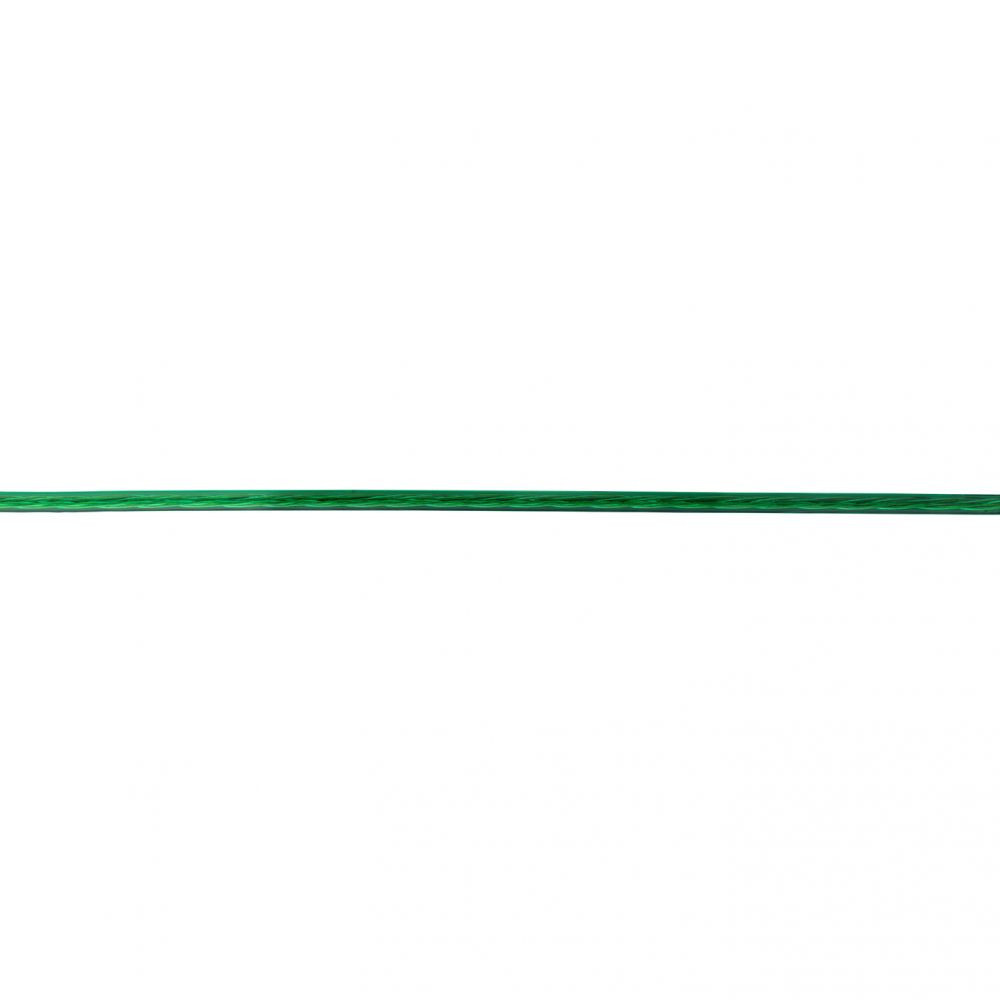 Corde à linge en plastique vert de 3 mm de diamètre avec des inserts en acier, longueur de 200 mètres.