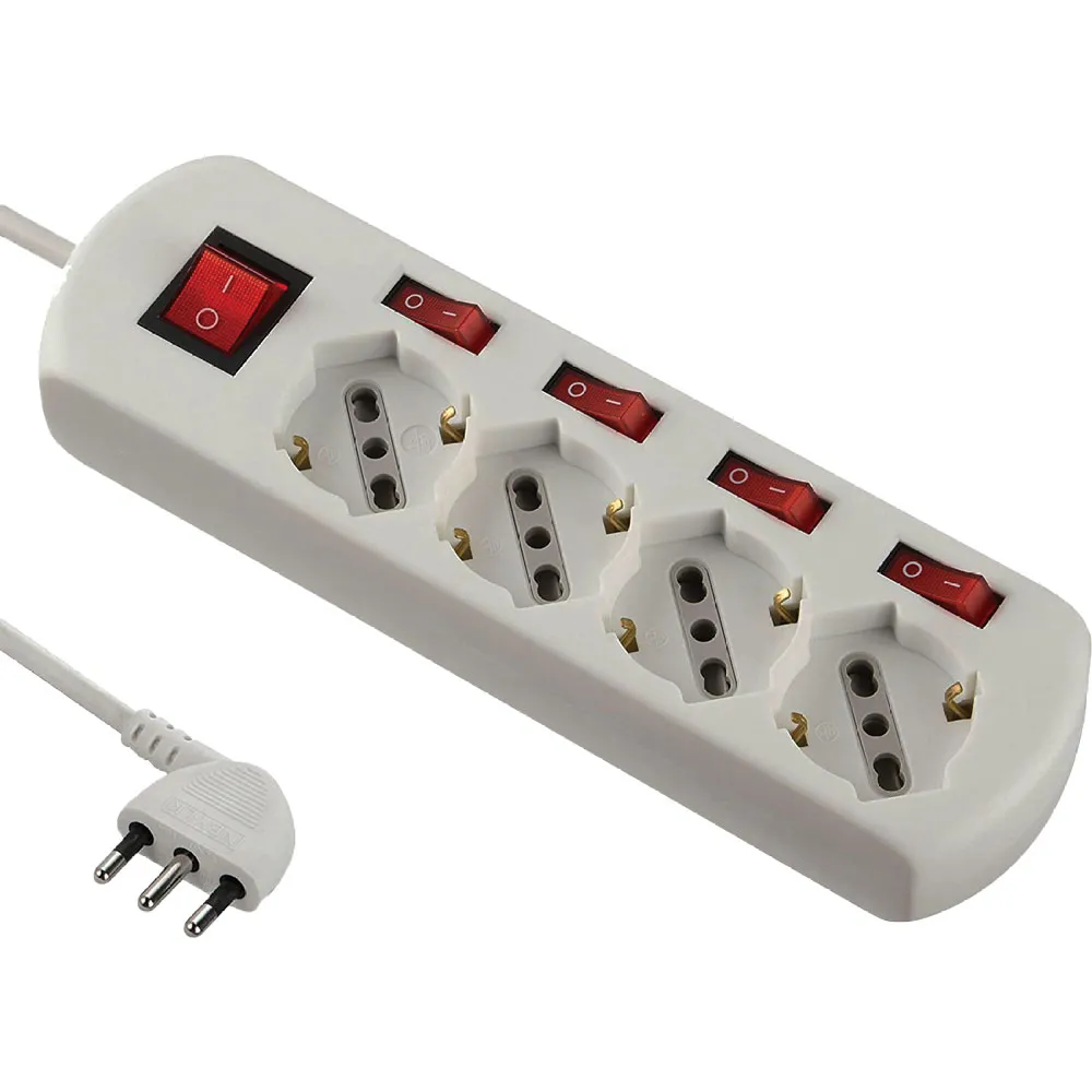 MULTIPRESA CON INTERRUTTORI INDIPENDENTI 4 prese MULTIPRESA CON INTERRUTTORI INDIPENDENTI 4 prese