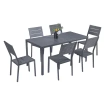 SET GIARDINO IN ACCIAIO 'BODRUM' colore dark grey