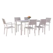 SET GIARDINO IN ACCIAIO 'ASSOS' colore beige
