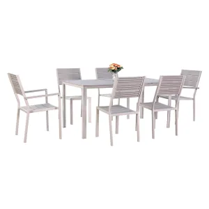SET GIARDINO IN ACCIAIO 'ASSOS' colore beige