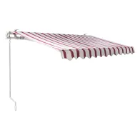 TENDA DA SOLE AVVOLGIBILE cm.300 x H.200 - bordeaux/crema