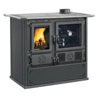 CUCINA A LEGNA 'ROSA XXL 5.0 VST STEEL' 11 kW - colore nero antracite