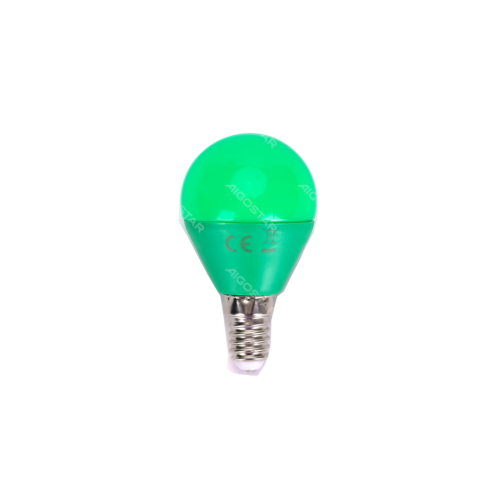 A5 G45 LED Lamp (4W, E14, GREEN LIGHT)