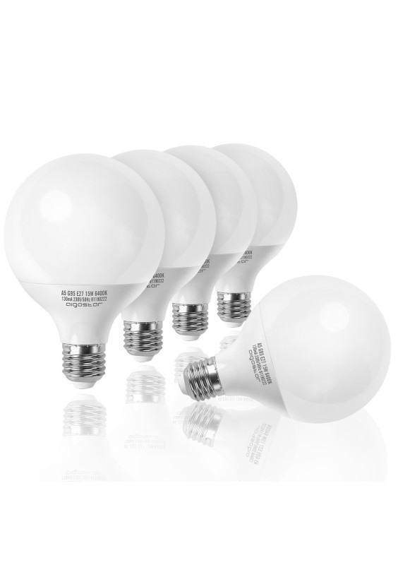 A5 G95 LED Lamp (15W, E27, 6400K)
