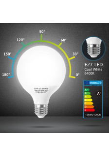 A5 G95 LED Lamp (15W, E27, 6400K)