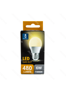 LED lamp A5 G45 (6W, E27, 3000K, WARM LIGHT)