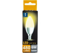 A5 C37 LED Lamp (6W, E14,...