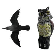 STATUETTA SCACCIA VOLATILI A FORMA ANIMALE Gufo oscillante - cm 38
