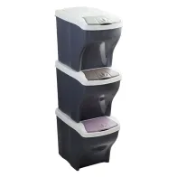 PATTUMIERA RACCOLTA DIFFERENZIATA SET 'POKER TRIS' 20 lt. cm 28 x 40 x 31 h