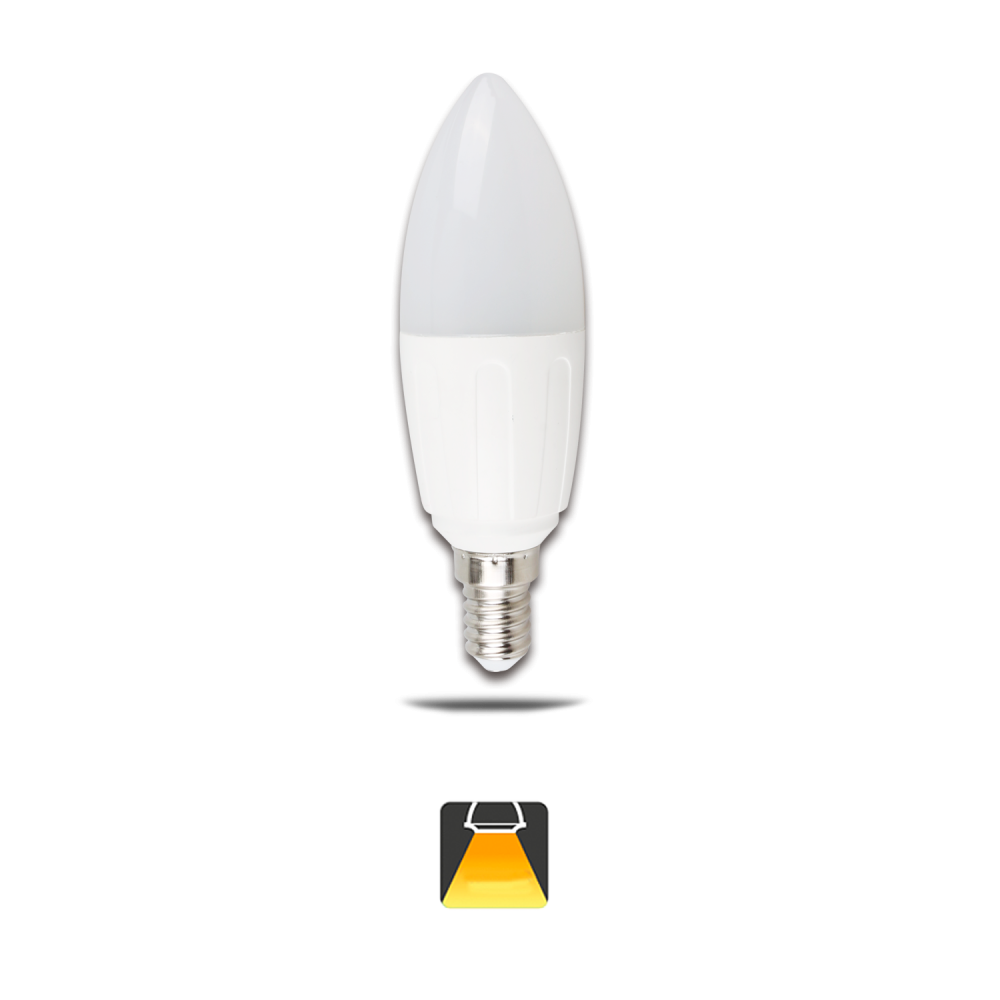 A5 C37 LED lamp (4W, E14, 3000K)