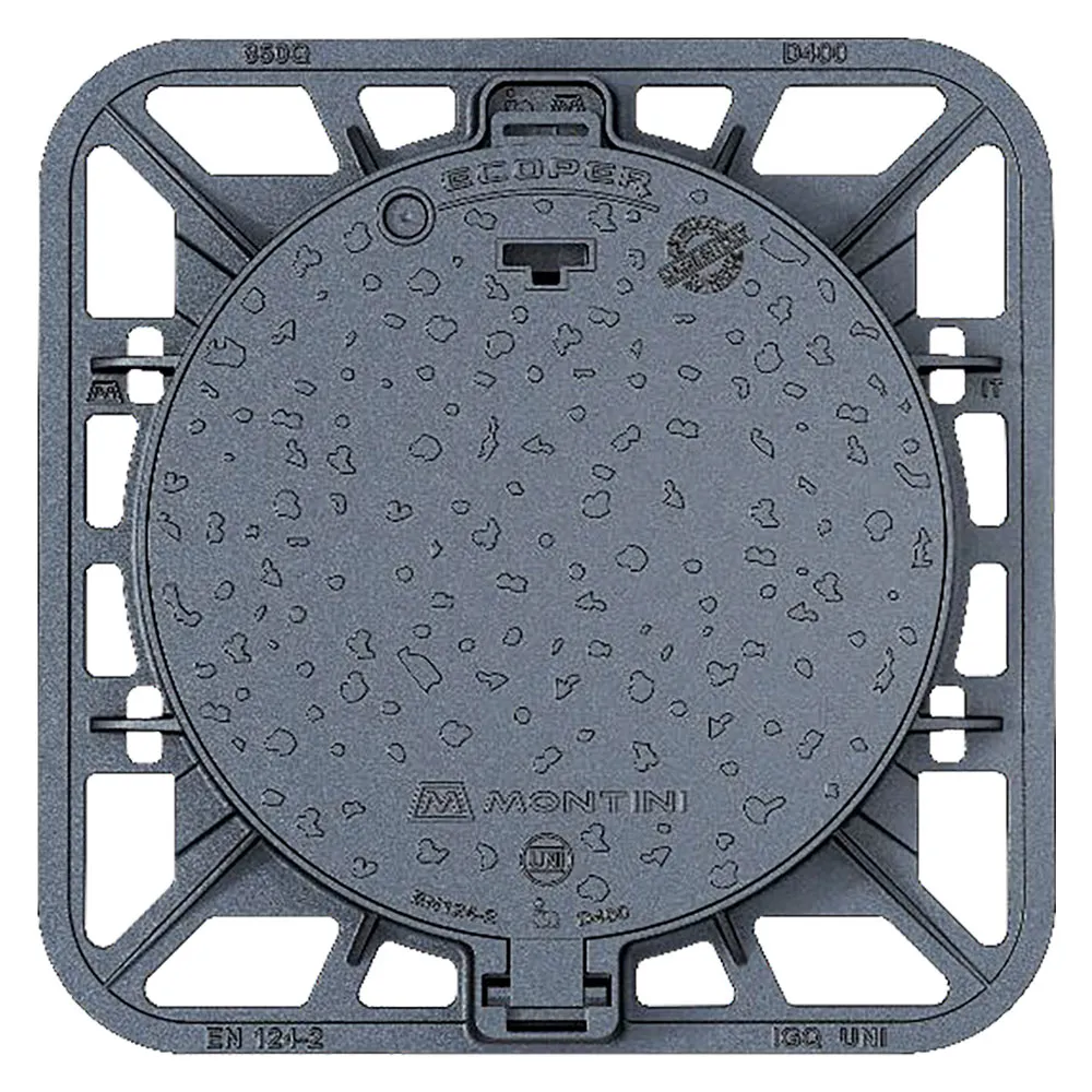 CHIUSINO IN GHISA CLASSE D400 ECOPER Q - 85 x 85 - botola 65 cm / Kg 60