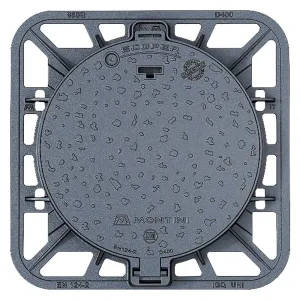 CHIUSINO IN GHISA CLASSE D400 ECOPER Q - 85 x 85 - botola 65 cm / Kg 60