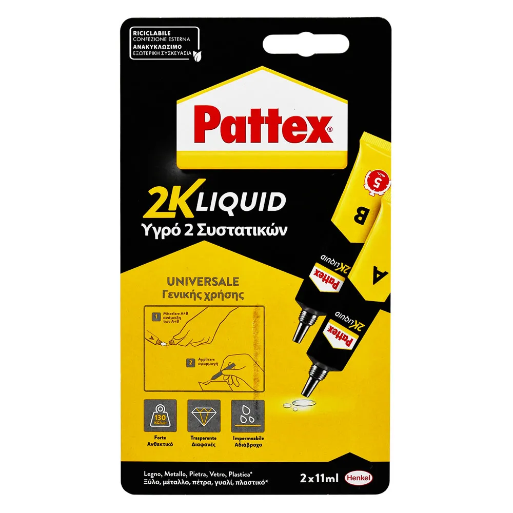 PATTEX ADESIVO '2K LIQUID' ml. 22 (2 x 11) PATTEX ADESIVO '2K LIQUID' ml. 22 (2 x 11)