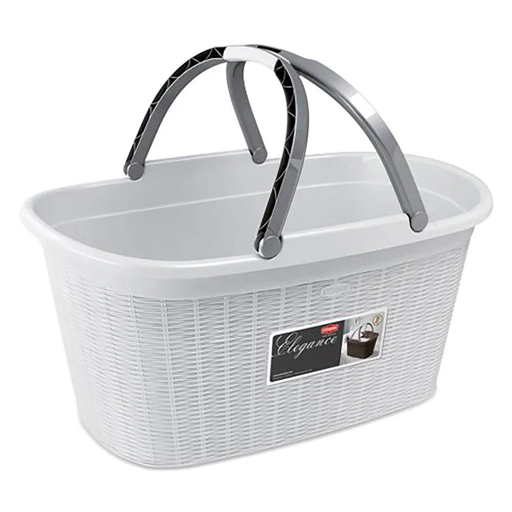 CESTA PORTABIANCHERIA 'ELEGANCE' colore bianco CESTA PORTABIANCHERIA 'ELEGANCE' colore bianco