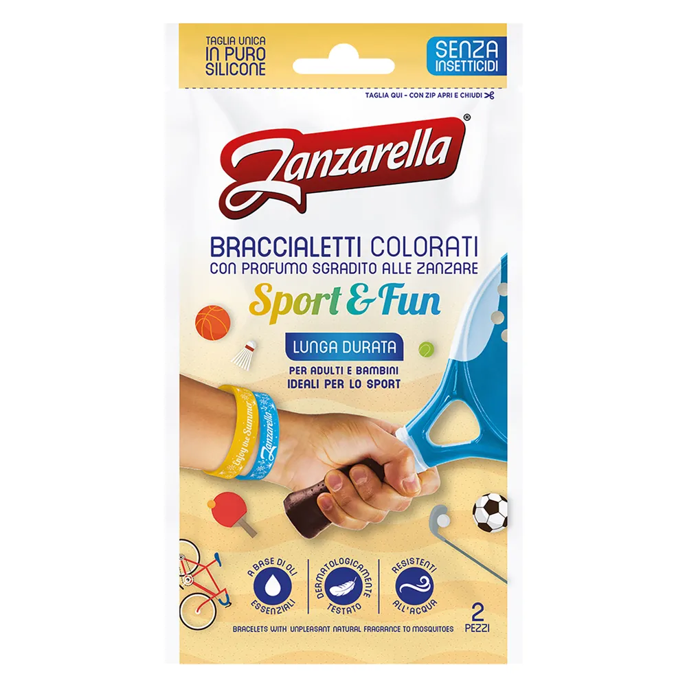 BRACCIALETTO ANTI ZANZARA 'SPORT & FUN' cf. 2 pezzi BRACCIALETTO ANTI ZANZARA 'SPORT & FUN' cf. 2 pezzi