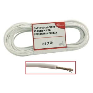 CAVETTO STENDIBIANCHERIA 'BIANCO L' ø 5 x mt 20