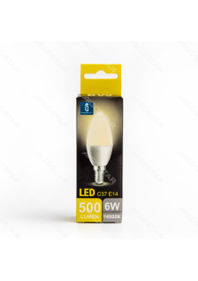 A5 C37 LED lamp (6W, E14, 4000K)