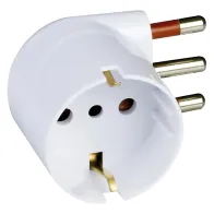 ADATTATORE SINGOLO SPINA 90° 'SALVASPAZIO' spina 2P + T 10A